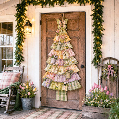 🎄Beginner-Friendly DIY Oversized Patchwork Christmas Tree Door Hanging Kit