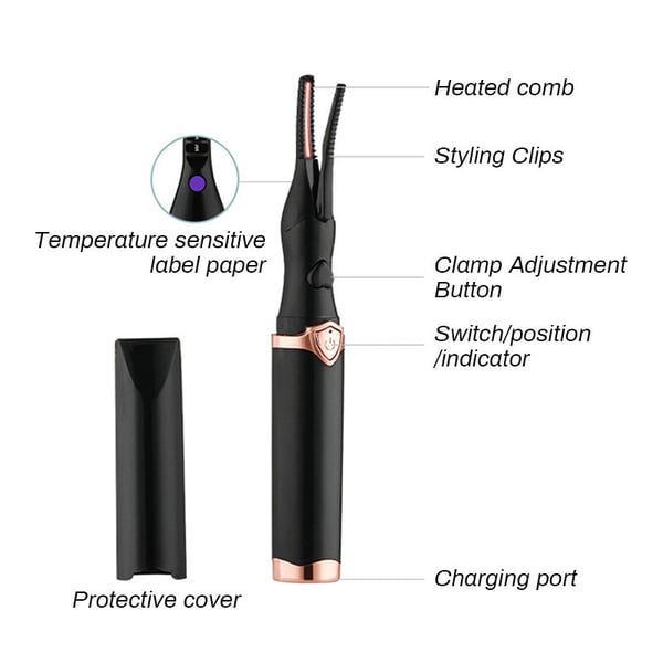 Rechargeable Heated Eyelash Curler for Quick Heating Curling