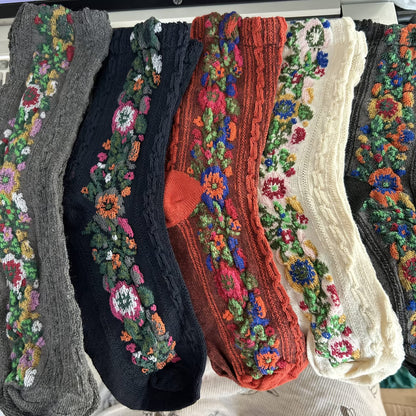 🌸 Vintage Floral Socks – 50% OFF Today Only! ✨