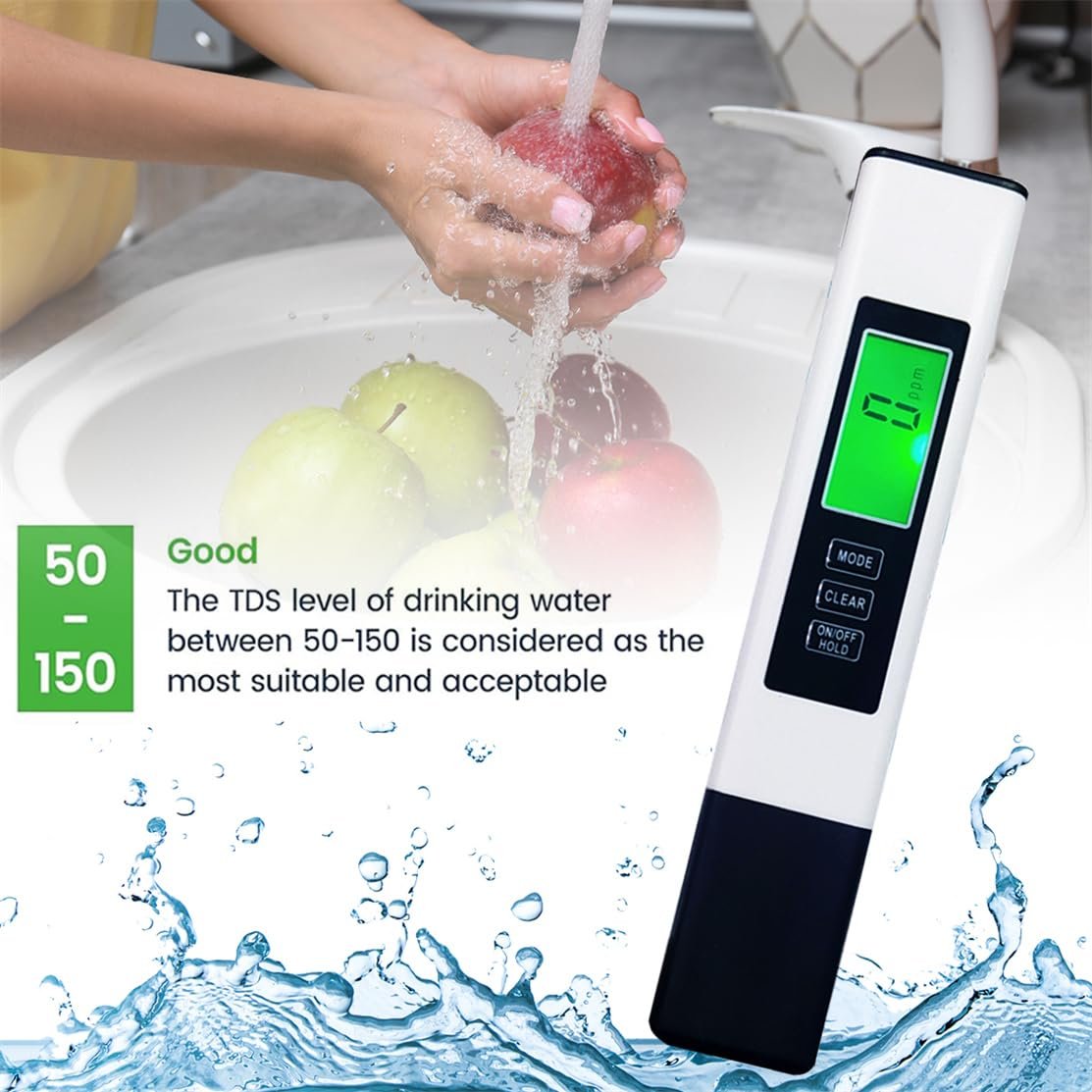 4-in-1 TDS Meter Digital Water Tester for Drinking Water