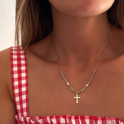 ✝️ 66% OFF Today Only🎁 Beaded Cross Necklace – Faith & Protection