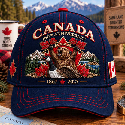🔥 LAST DAY 49% OFF - 🍁 Canada 160th Anniversary 1867–2027 – Premium Embroidered Heritage Cap ✨ 100% Cotton • Detailed Embroidery • Comfortable Fit