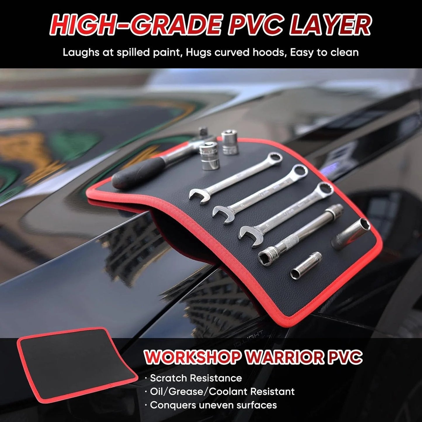 🧲Magnetic Tool Tray & Mat – IP-Safe, Flexible, Non-Slip Workshop Organizer