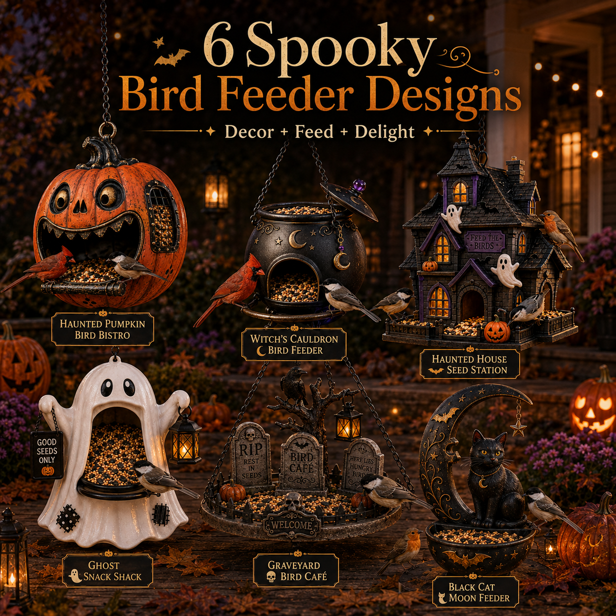 Halloween Bird Feeder Collection