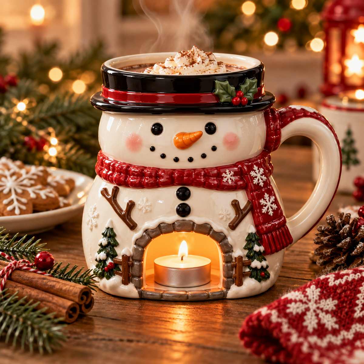 🎄 Christmas Warming Mug Collection™ – Mug & Chocolate Warmer