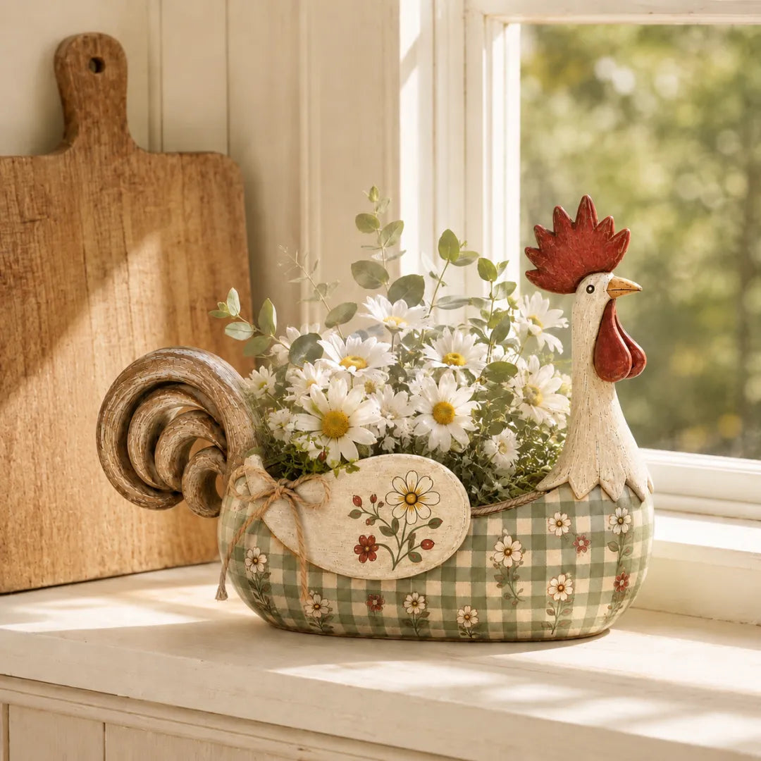 🔥Vintage Farmhouse Rooster Utensil Holder