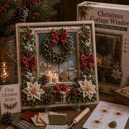 🎄 3D Christmas Fabric Poke Art Kit