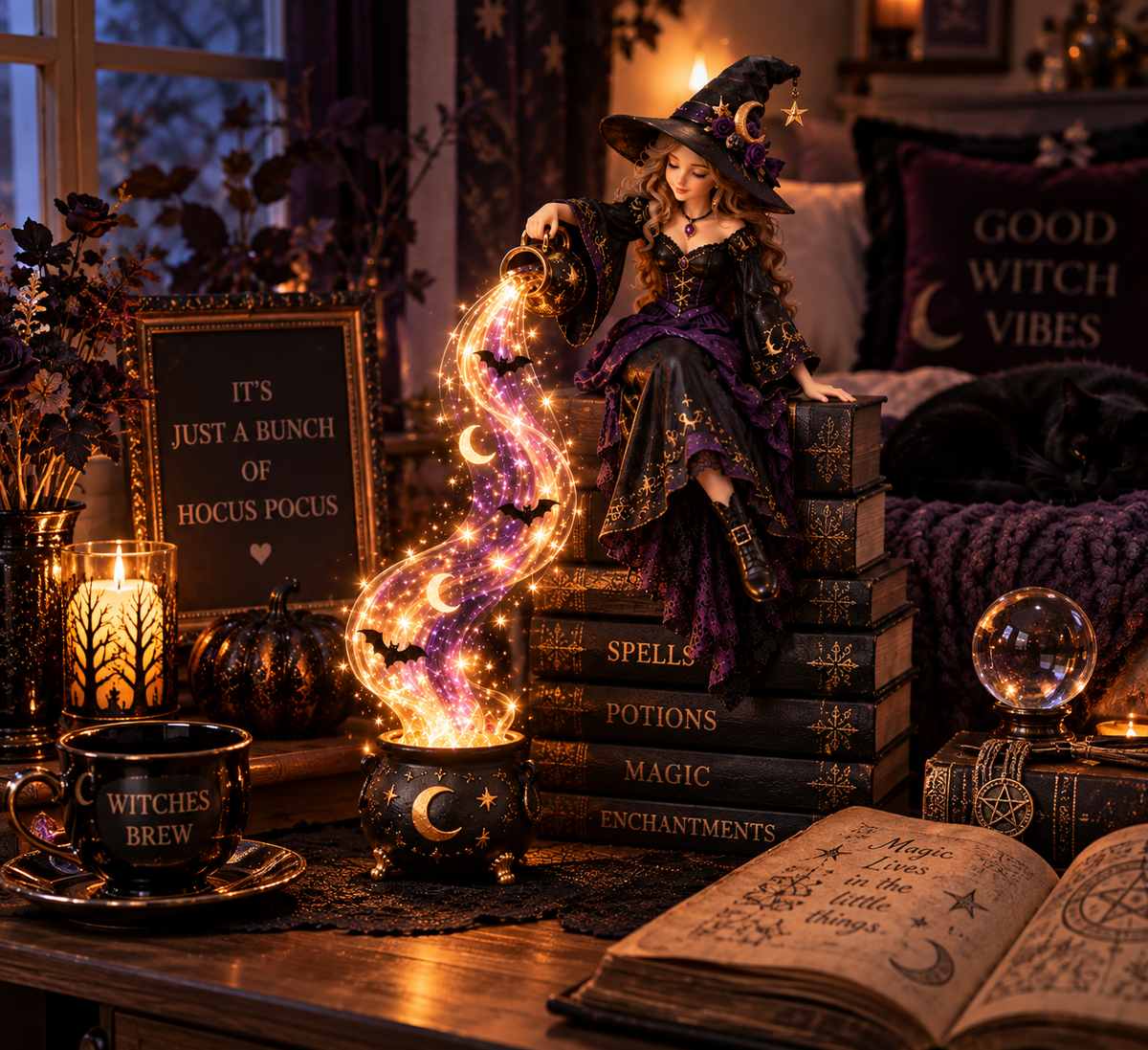 ✨Last Day 49% OFF✨ Halloween Magic Cascade Shelf Light Collection™ – Enchanted Bookcase Decor