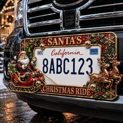 🔥LAST DAY 70% OFF-🎄Christmas License Plate Frame – Festive Style for Every Ride