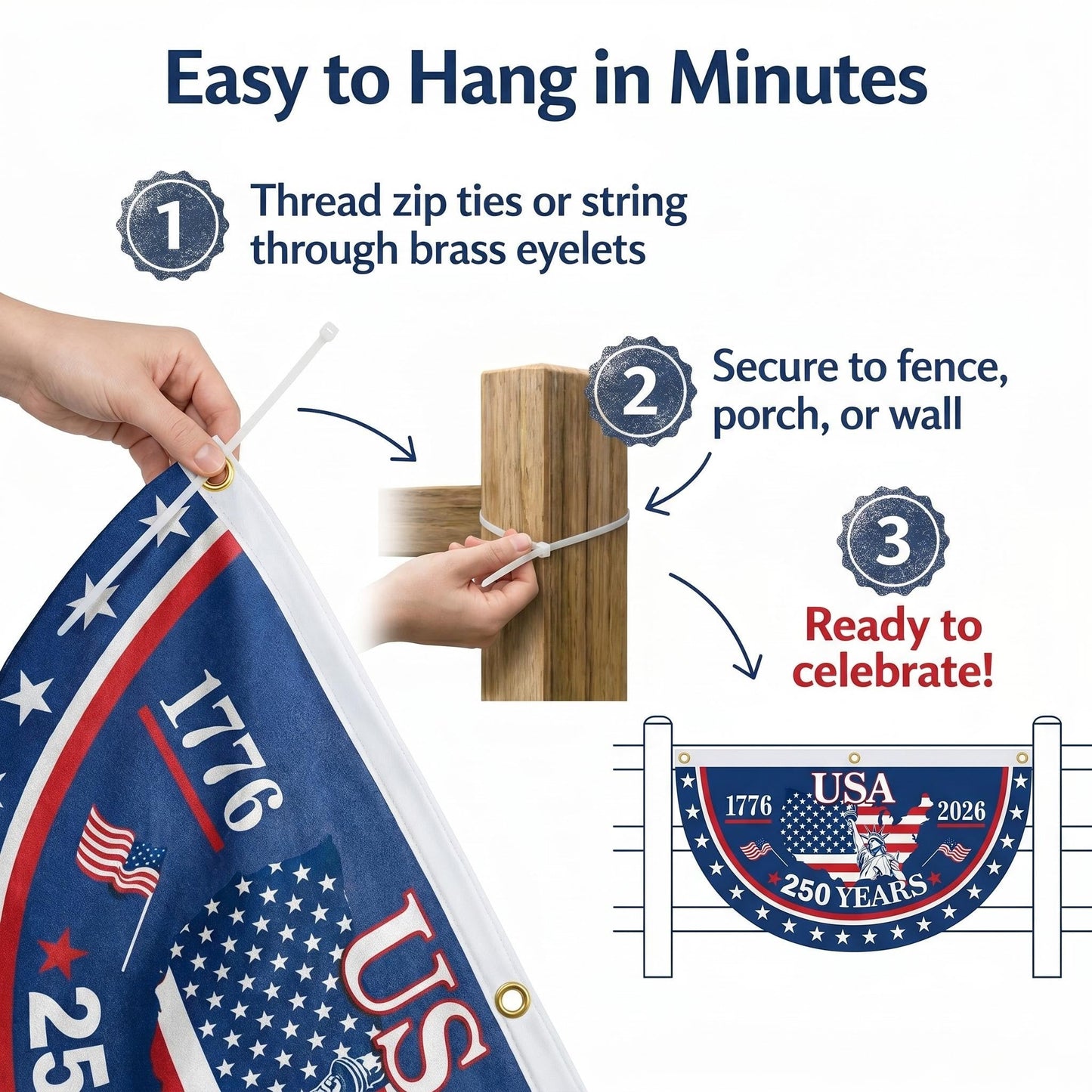 🎖️Day Sale 50% OFF🔥100% Veteran Owned / Handcrafted in USA-250th Anniversary Banners