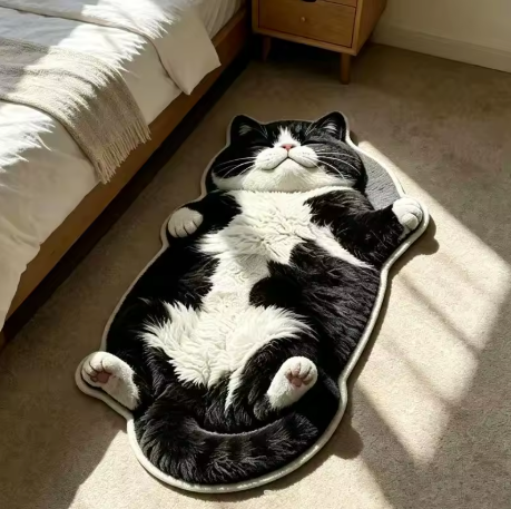 Chubby Tabby Cat Shaped Rug 🐱🤎