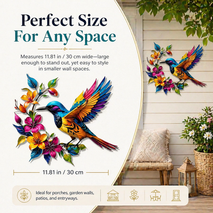 💖Hummingbird Bloom Metal Wall Art