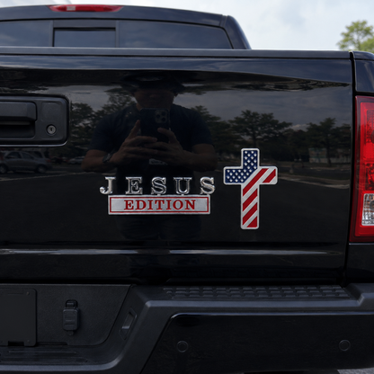 🔥LAST DAY 50% OFF - Blessed Jesus Edition™ Cross Emblem Metal Badge