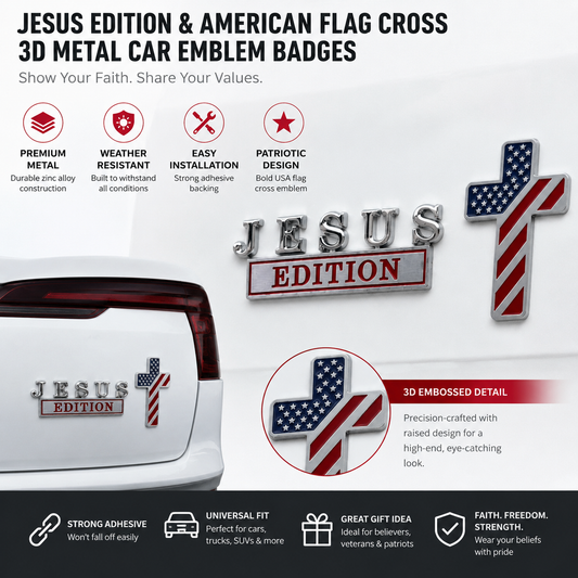 🔥LAST DAY 50% OFF - Blessed Jesus Edition™ Cross Emblem Metal Badge