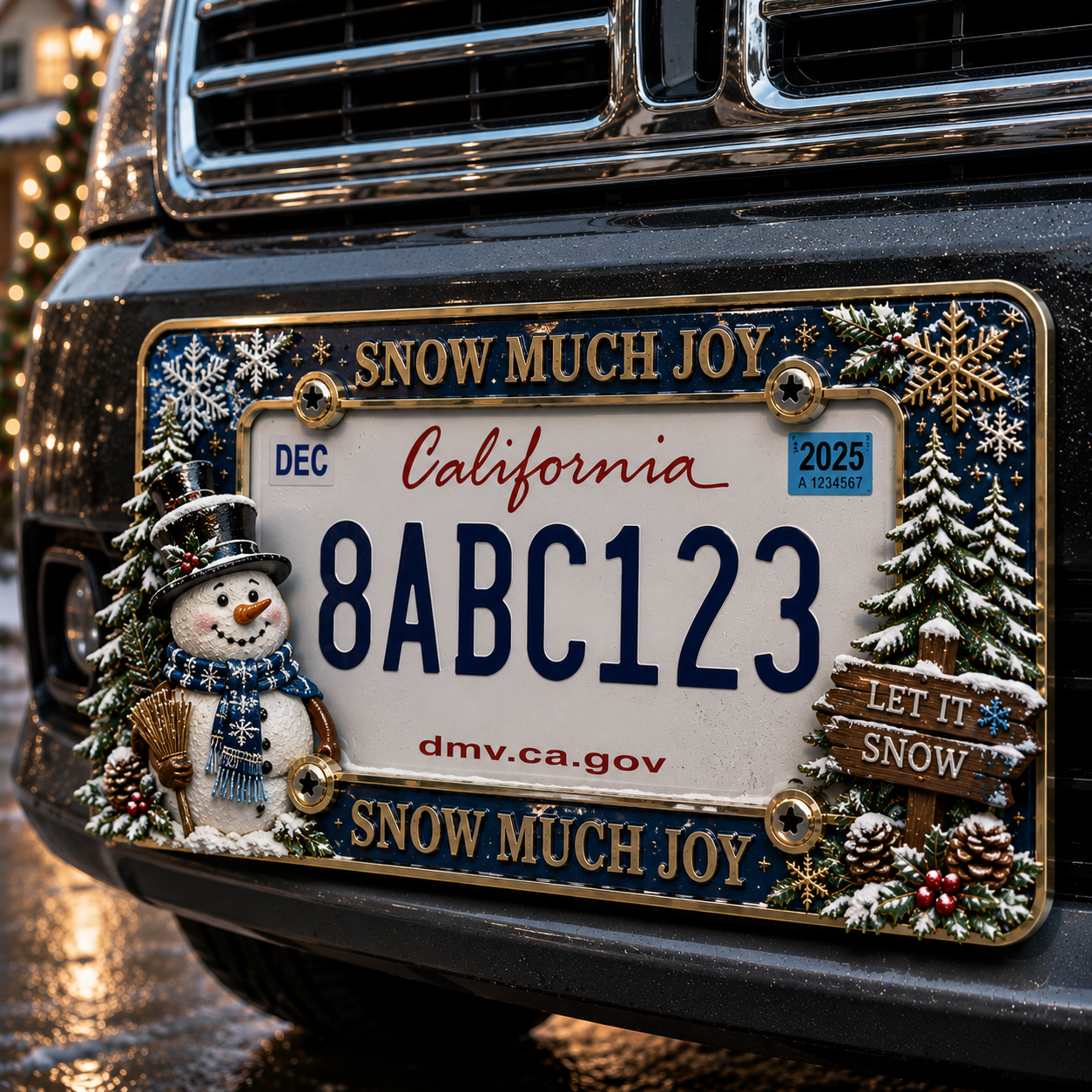 🔥LAST DAY 70% OFF-🎄Christmas License Plate Frame – Festive Style for Every Ride