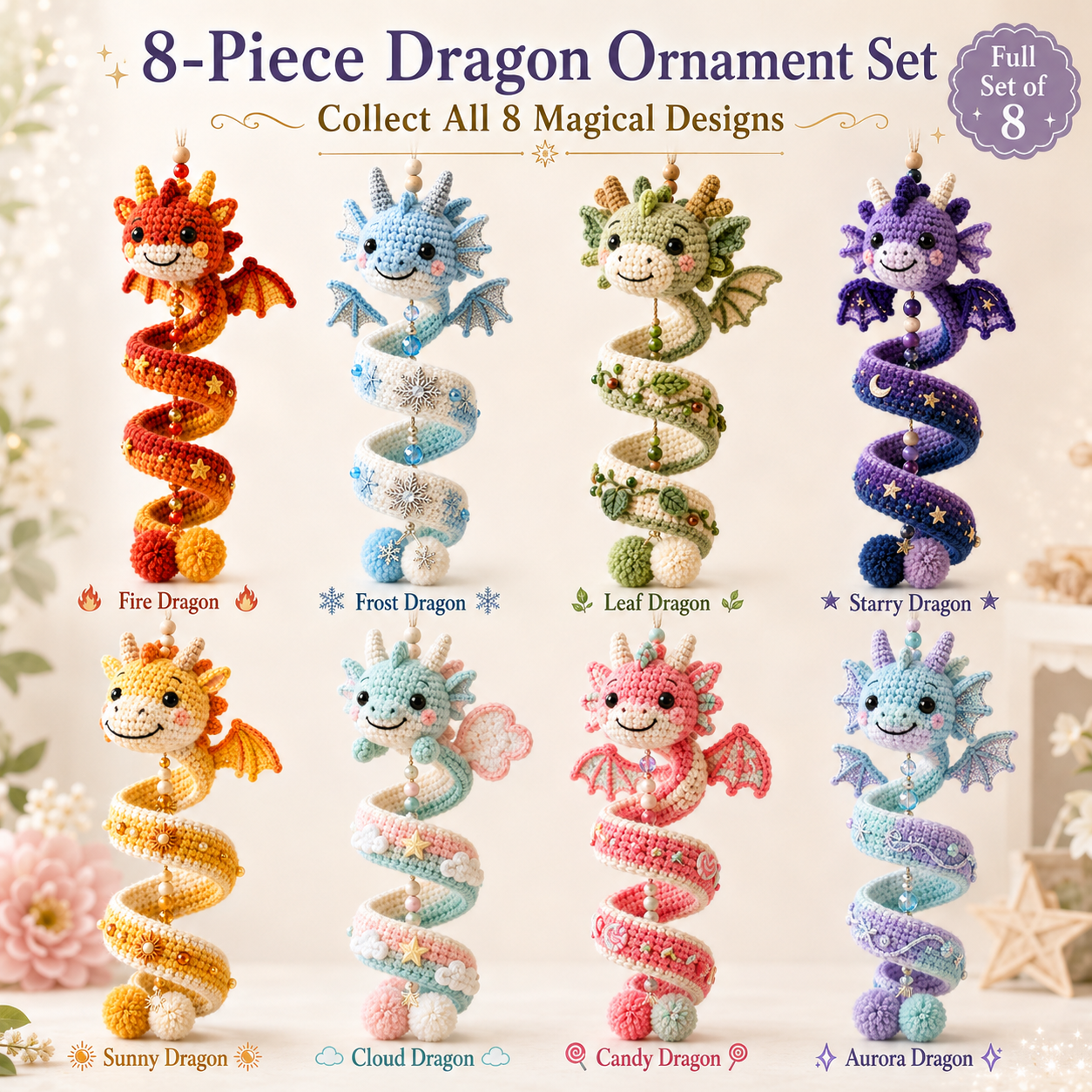 🔥Buy 3, Get 1 Free 🔥🐉 DIY Dragon Spiral Hanging Ornament Kit