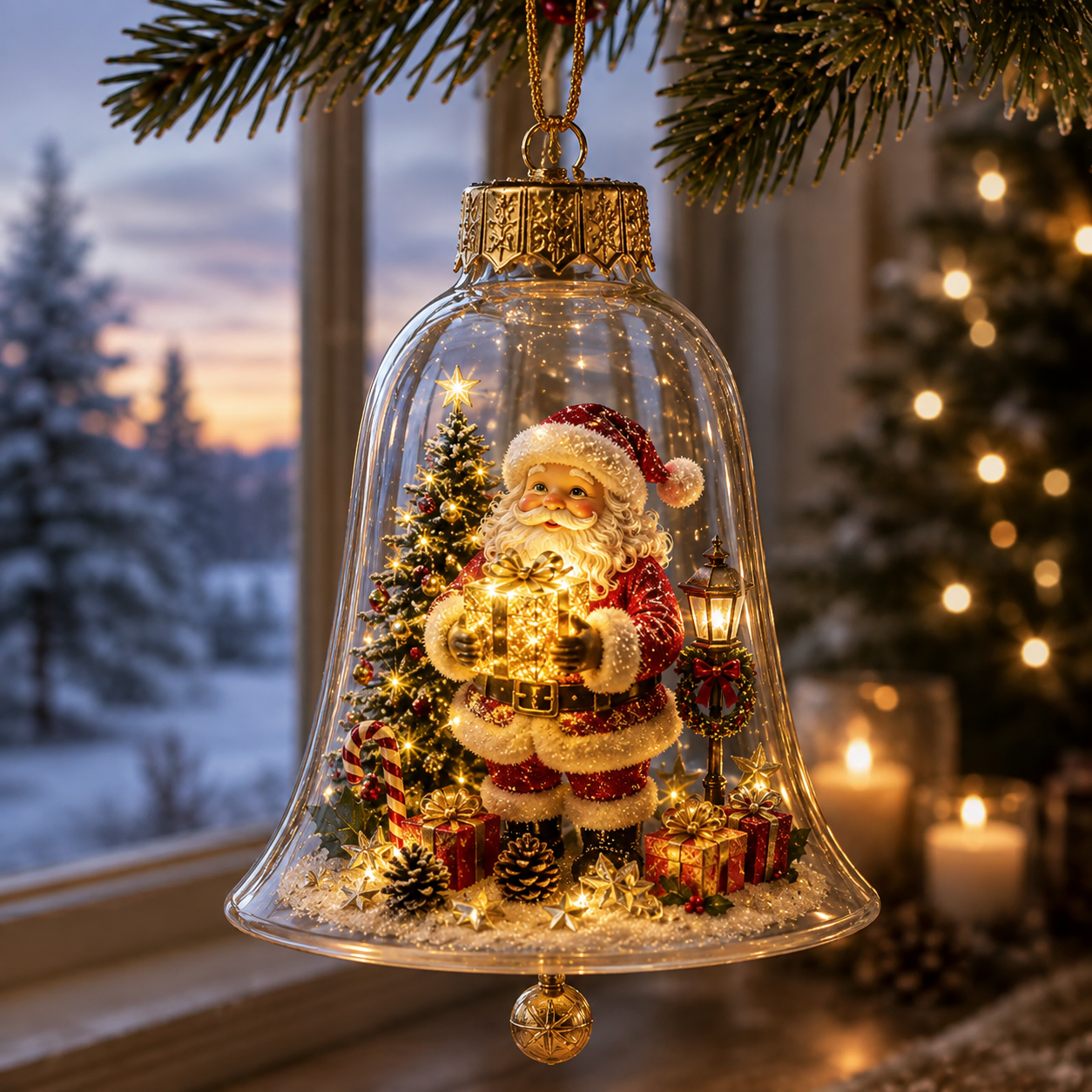 🔥Limited time 69% OFF -✨🎄 Glowing Christmas Story Ornament – Light-Up Mini Holiday Scene