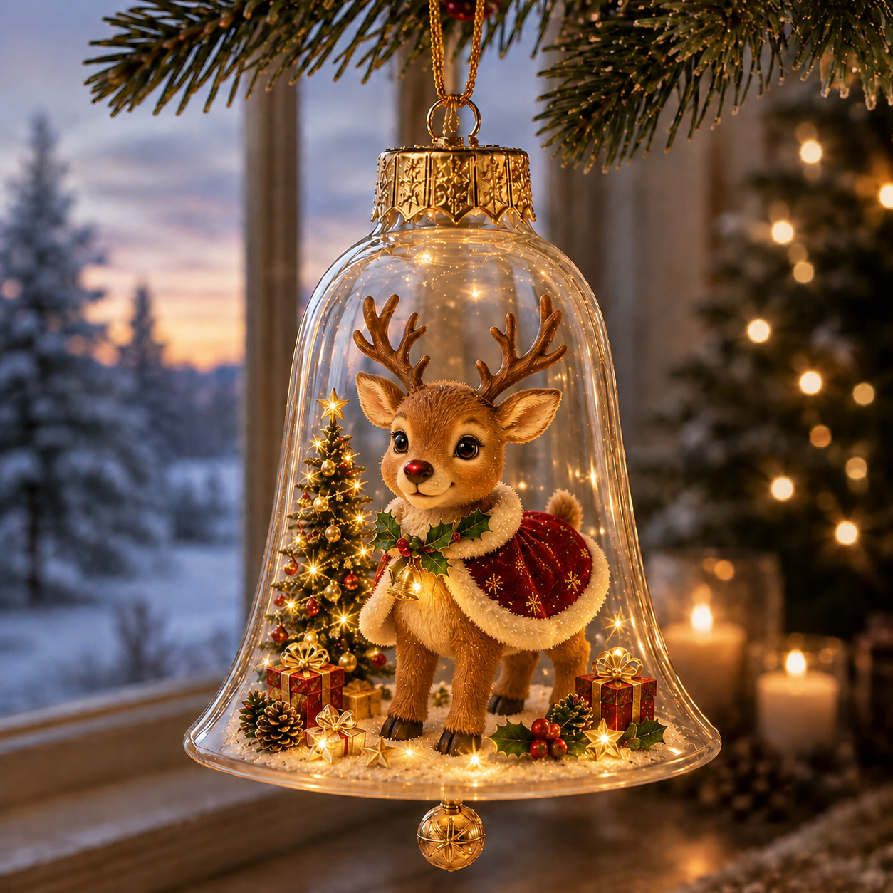 🔥Limited time 69% OFF -✨🎄 Glowing Christmas Story Ornament – Light-Up Mini Holiday Scene