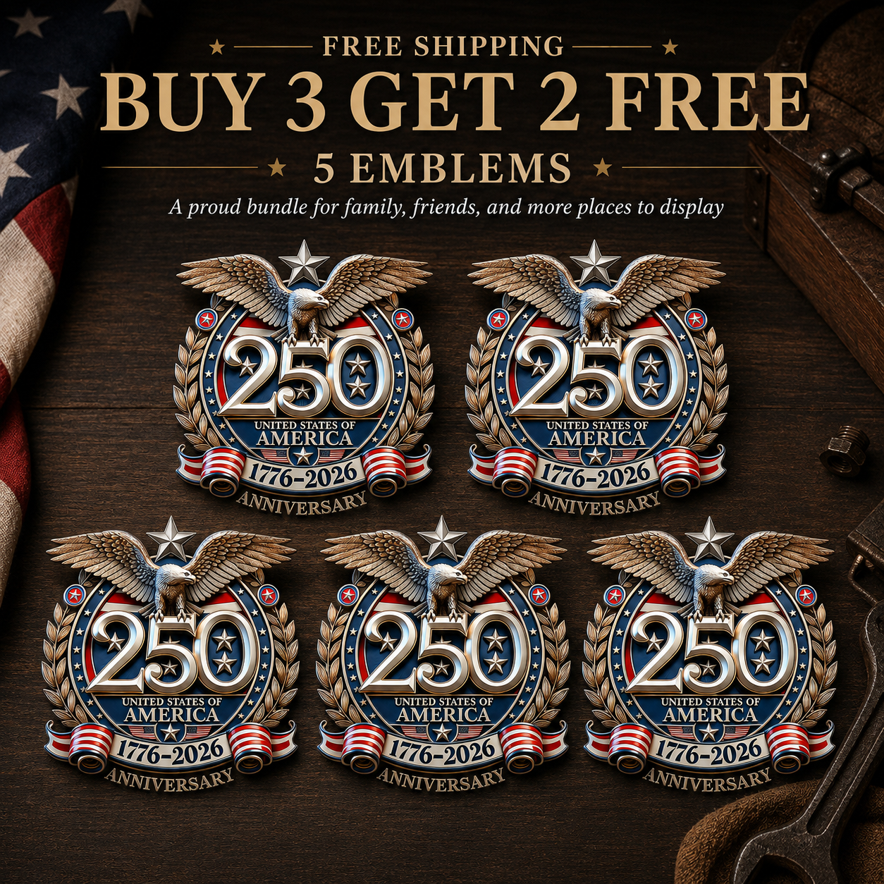 🔥【FREE SHIPPING】Buy 3 GET 2 FREE - 5 Emblems