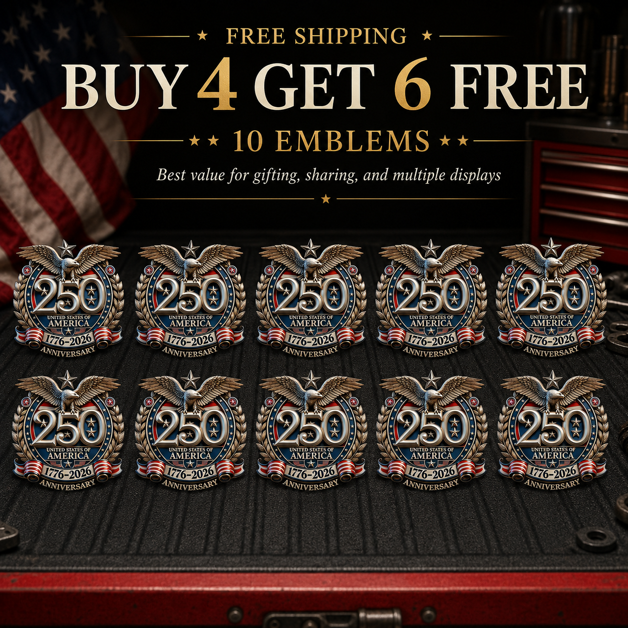 【FREE SHIPPING】BUY 4 GET 6 FREE - 10 Emblems