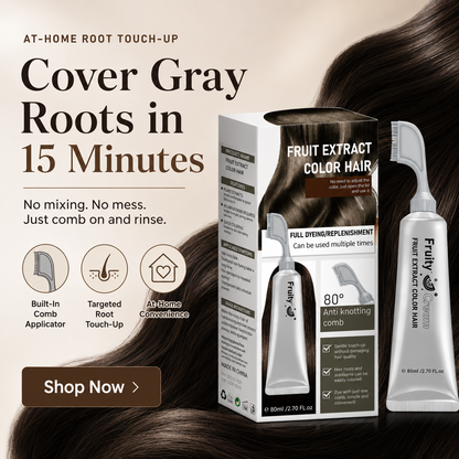 15-Minute No-Mix Hair Color Comb for Gray Coverage🛒