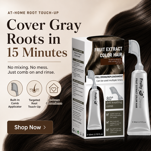15-Minute No-Mix Hair Color Comb for Gray Coverage🛒