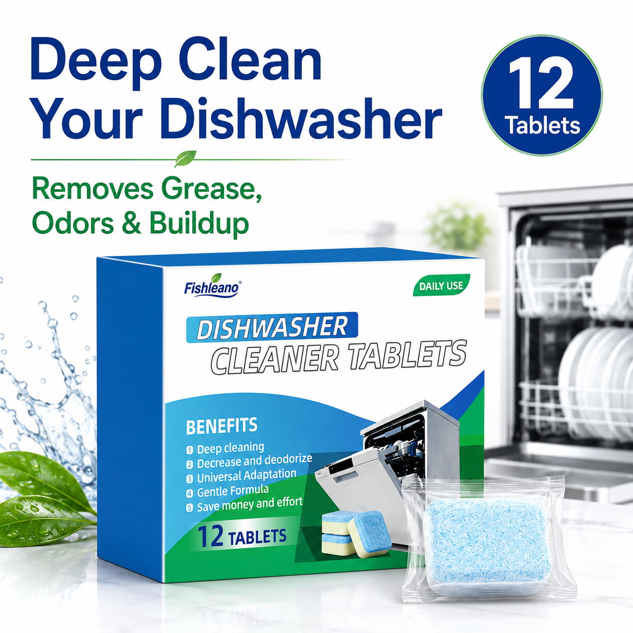 💦 Dishwasher Cleaner Tablets — Deep Clean Made Easy