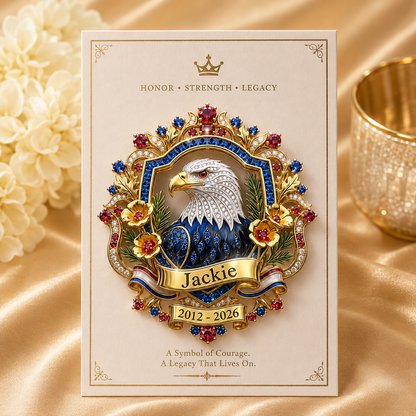 🦅Jackie Memorial Bald Eagle Brooch – 2012–2026 Commemorative