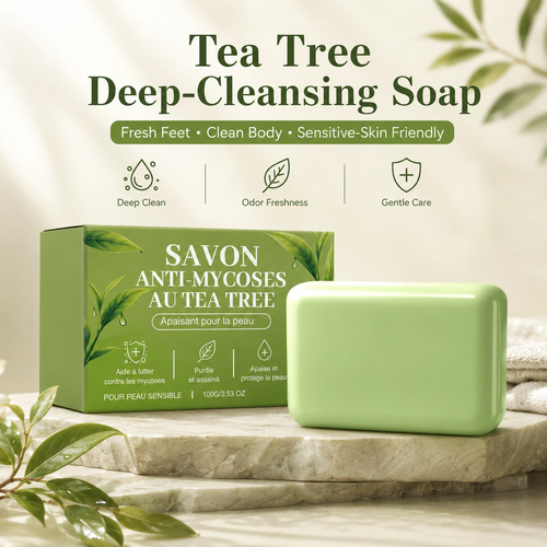 🌿 Tea Tree Deep-Cleansing Soap for Feet & Body 🧼🛒