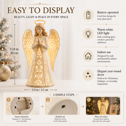 🪽✨ Angel Christmas Guardian Light – A Symbol of Hope, Love & Protection