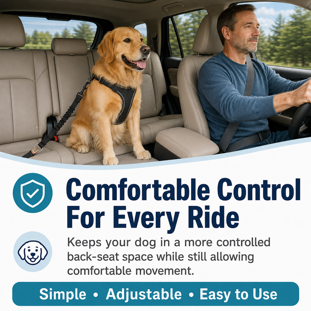 Adjustable Dog Car Seat Belt 🐶🚗