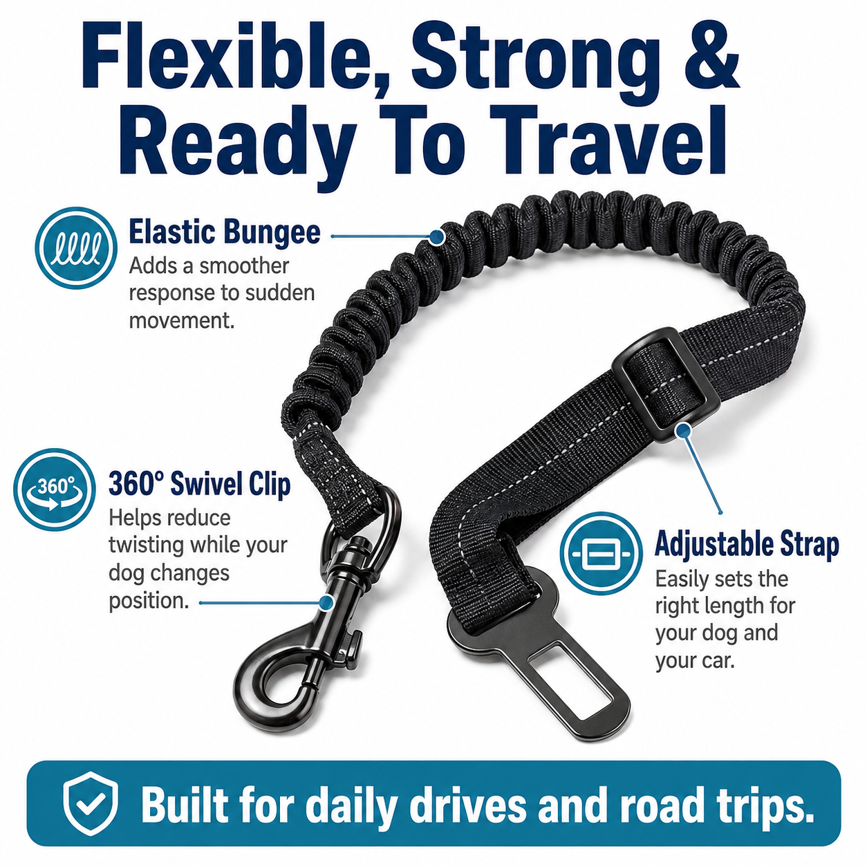 Adjustable Dog Car Seat Belt 🐶🚗