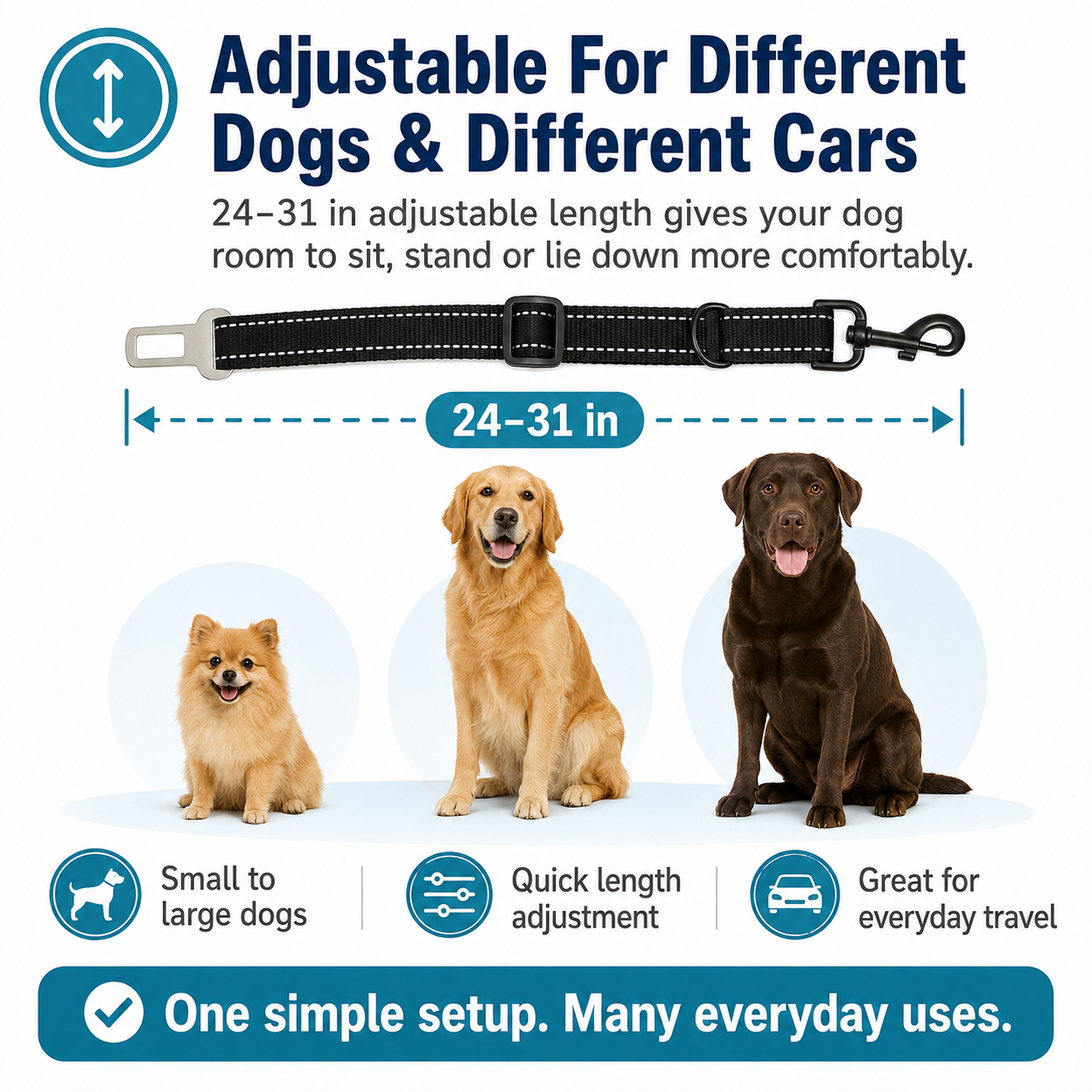 Adjustable Dog Car Seat Belt 🐶🚗