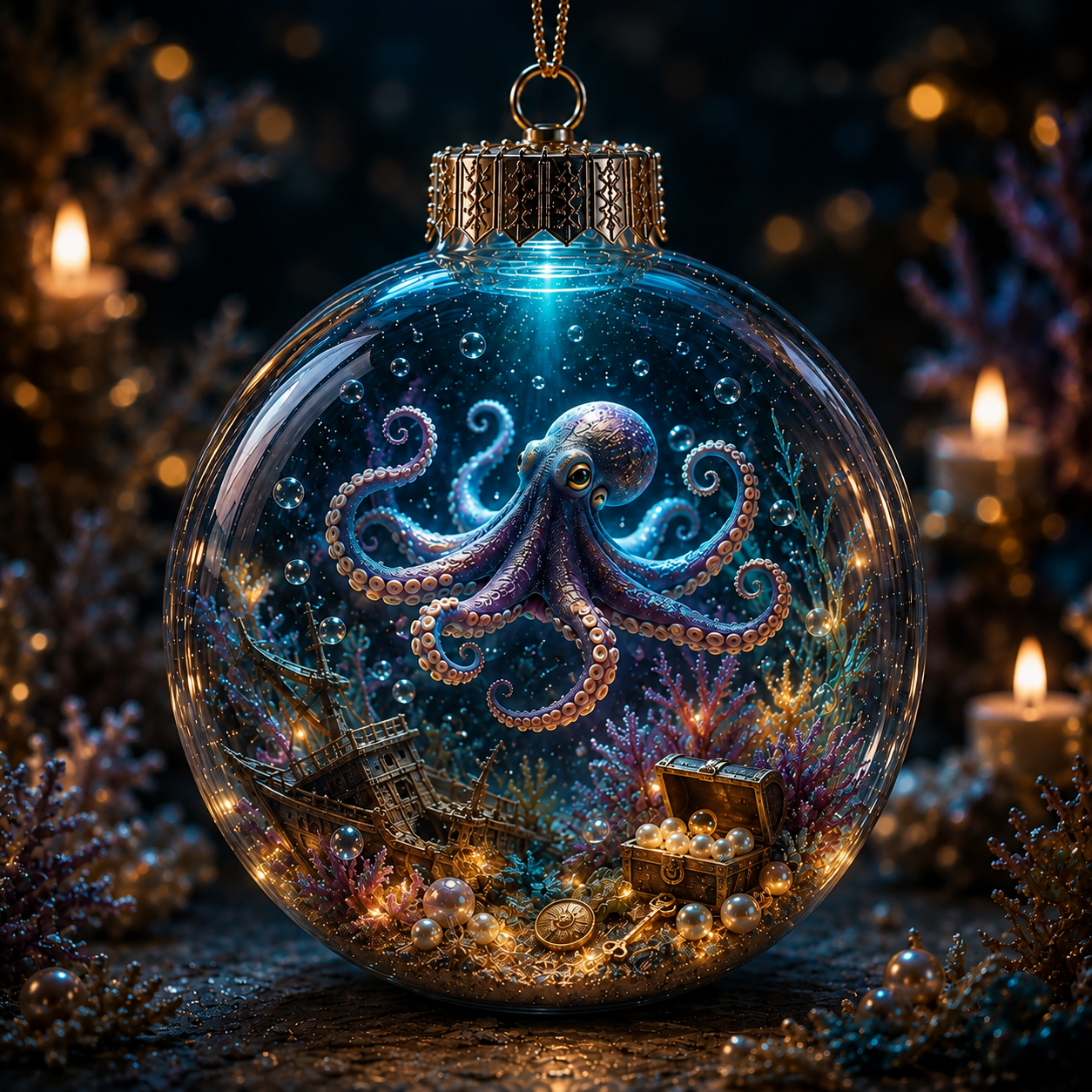💙✨Ocean Series Illuminated 3D Model Decorations