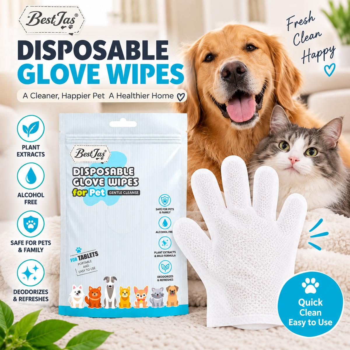 🐶 Wipe Away Pet Messes in Seconds! 🧤