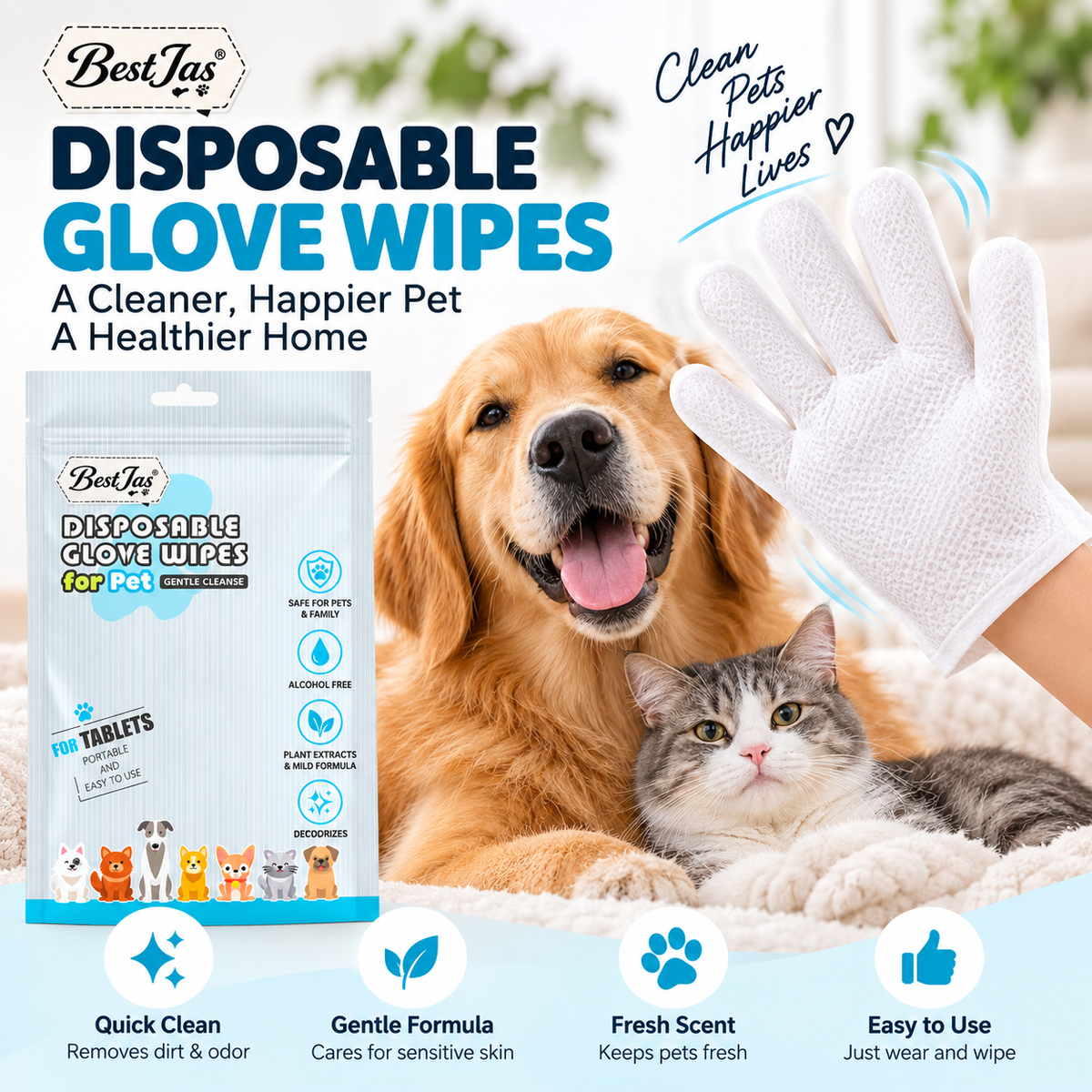 🐶 Wipe Away Pet Messes in Seconds! 🧤