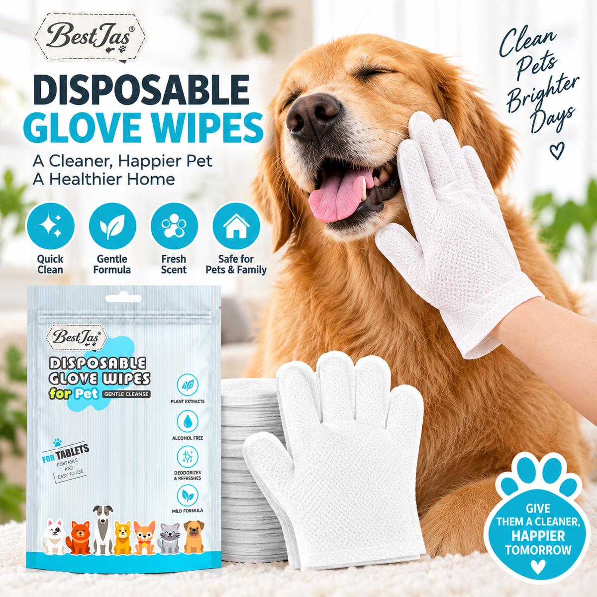 🐶 Wipe Away Pet Messes in Seconds! 🧤