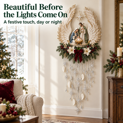 🔥Last Day 70% OFF✝️🪽 Angel’s Embrace Nativity Wall Light – A Meaningful Christmas Glow🎄