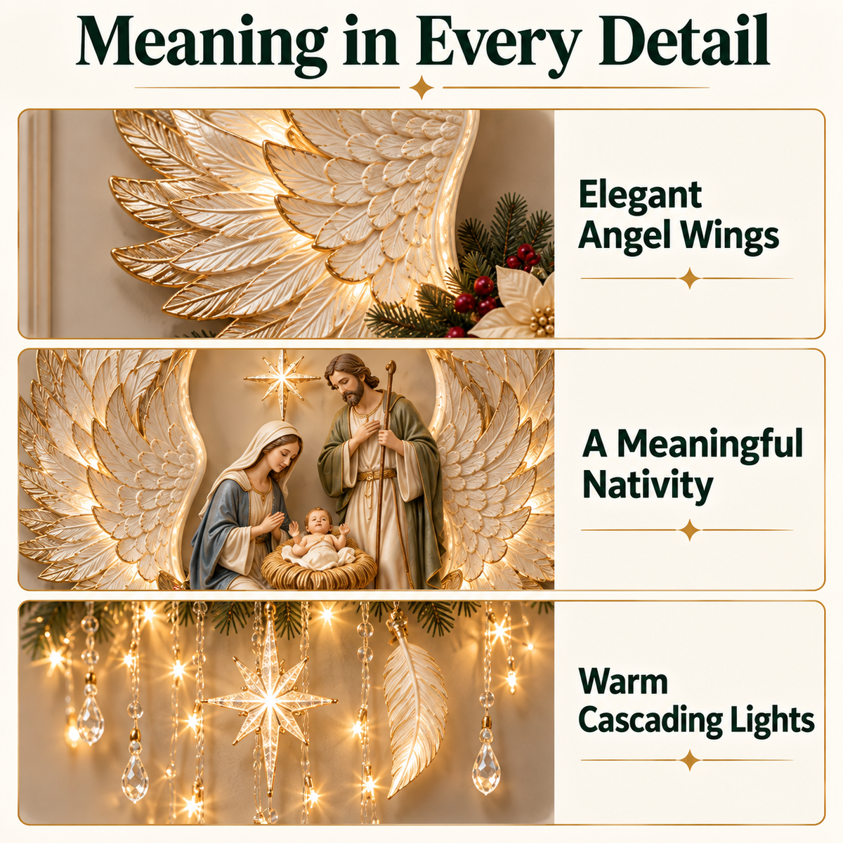 🔥Last Day 70% OFF✝️🪽 Angel’s Embrace Nativity Wall Light – A Meaningful Christmas Glow🎄