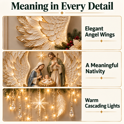 🔥Last Day 70% OFF✝️🪽 Angel’s Embrace Nativity Wall Light – A Meaningful Christmas Glow🎄