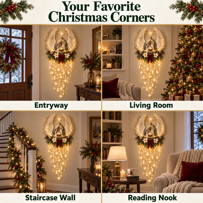 🔥Last Day 70% OFF✝️🪽 Angel’s Embrace Nativity Wall Light – A Meaningful Christmas Glow🎄