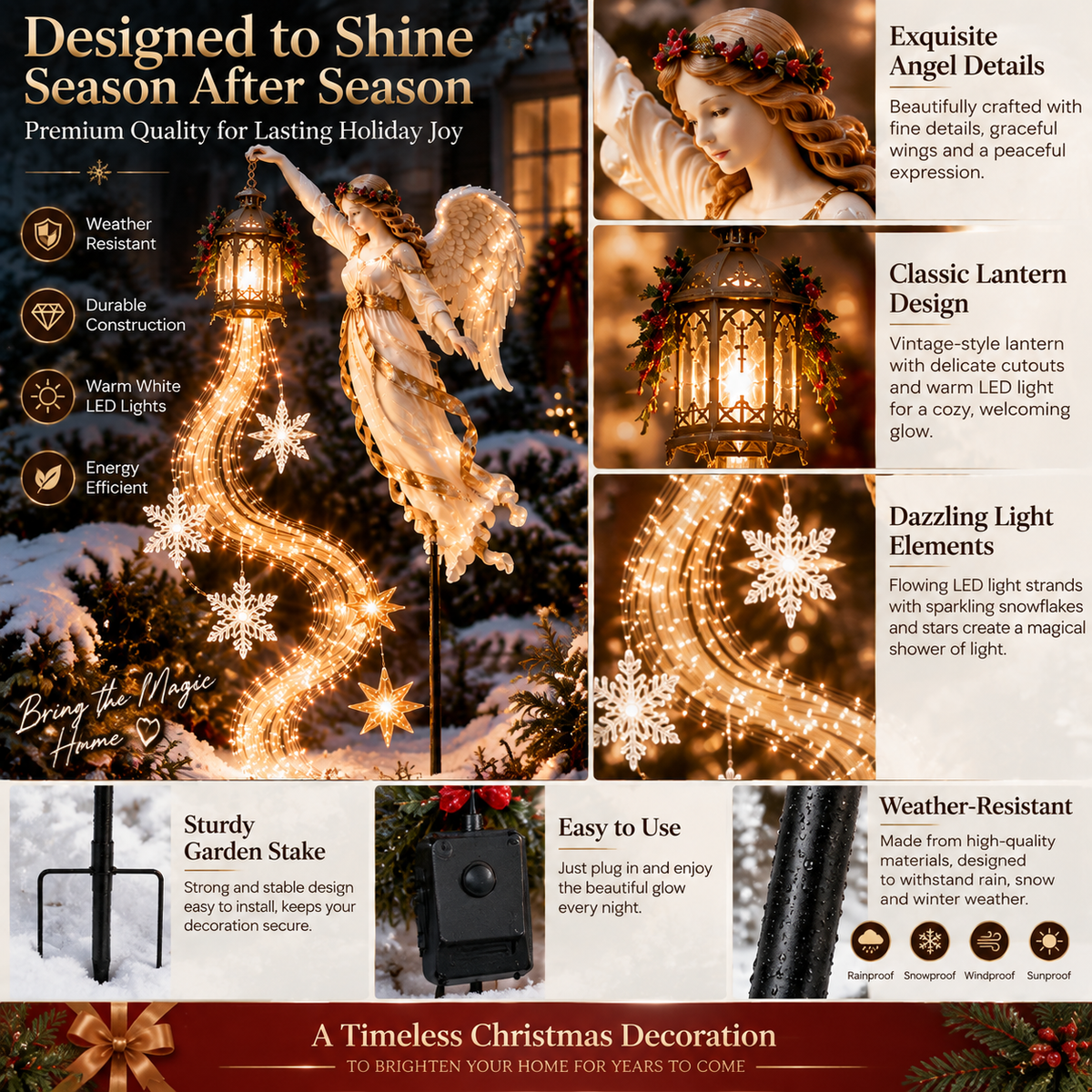 🔥Last Day 50% OFF-👼Guardian Angel Christmas Pathway Light