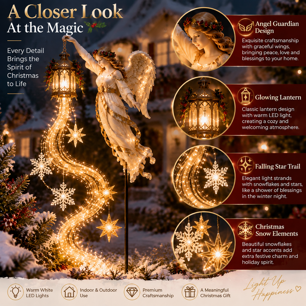 🔥Last Day 50% OFF-👼Guardian Angel Christmas Pathway Light