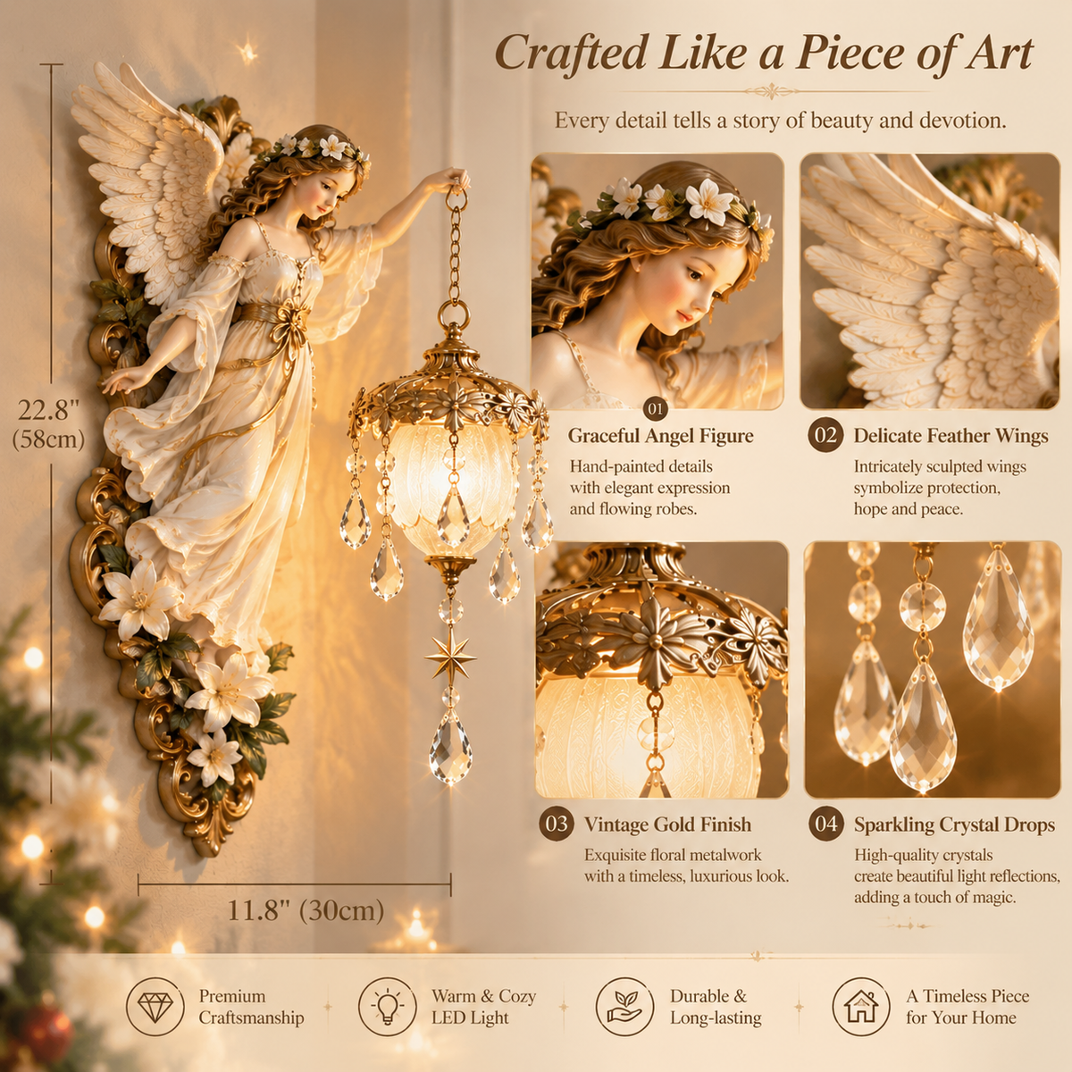 🔥Last Day 50% OFF-👼Guardian Angel Crystal Light