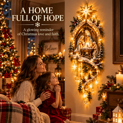 ✨ Bethlehem Light of Hope Nativity Starfall Wall Decor — Guiding Hearts Home This Christmas 🎄