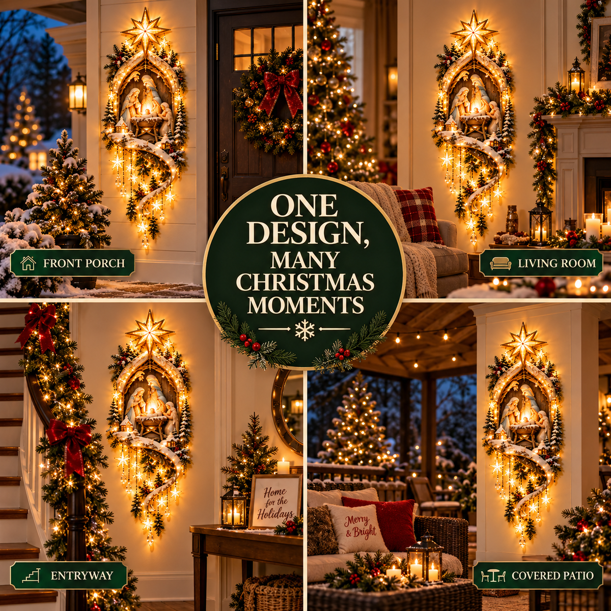 ✨ Bethlehem Light of Hope Nativity Starfall Wall Decor — Guiding Hearts Home This Christmas 🎄
