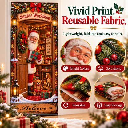 🎅Christmas Magic Door Portal™ – Life-Size Holiday Door Cover✈️