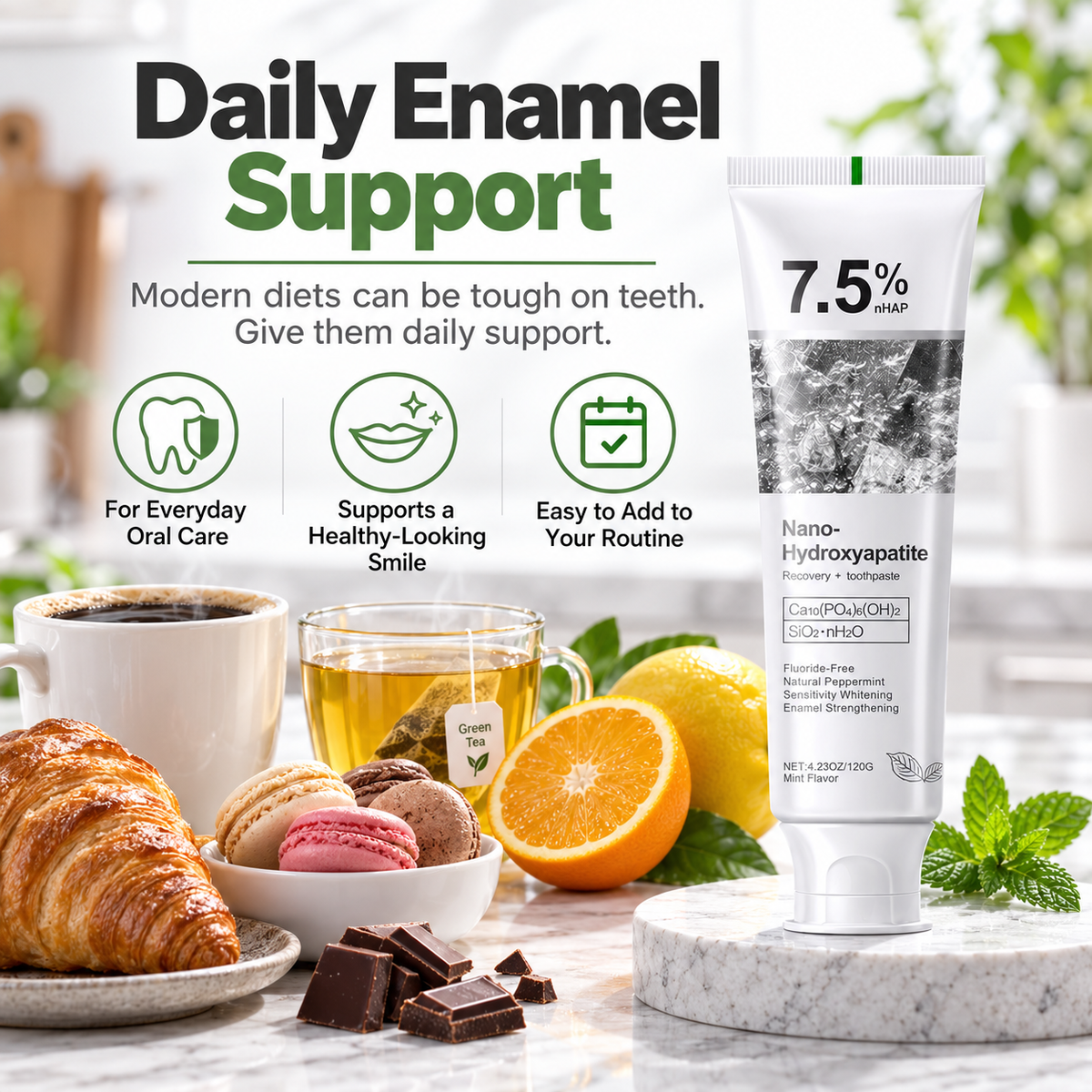 🦷 7.5% nHAP Toothpaste – Fresh Mint & Daily Enamel Care🛒
