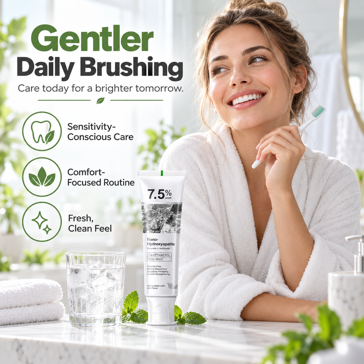 🦷 7.5% nHAP Toothpaste – Fresh Mint & Daily Enamel Care🛒