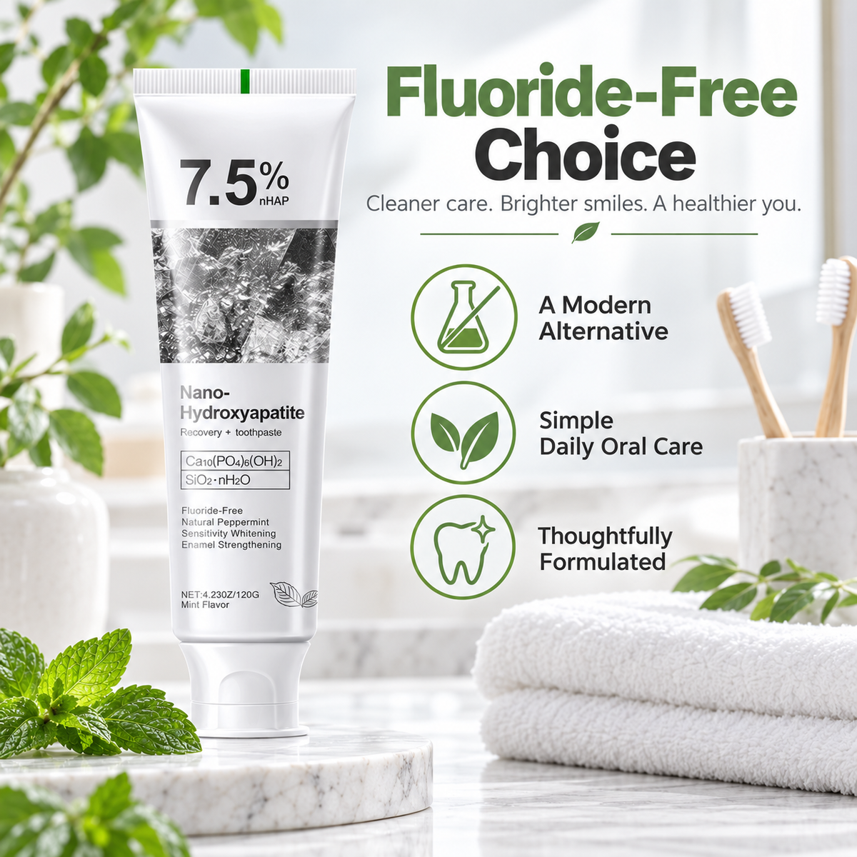 🦷 7.5% nHAP Toothpaste – Fresh Mint & Daily Enamel Care🛒